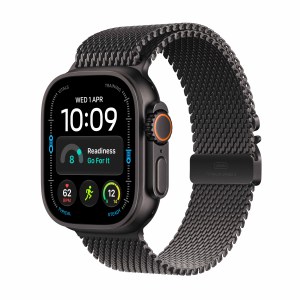 Apple Watch Ultra 4 - Black Titanium Case with Black Titanium Milanese Loop