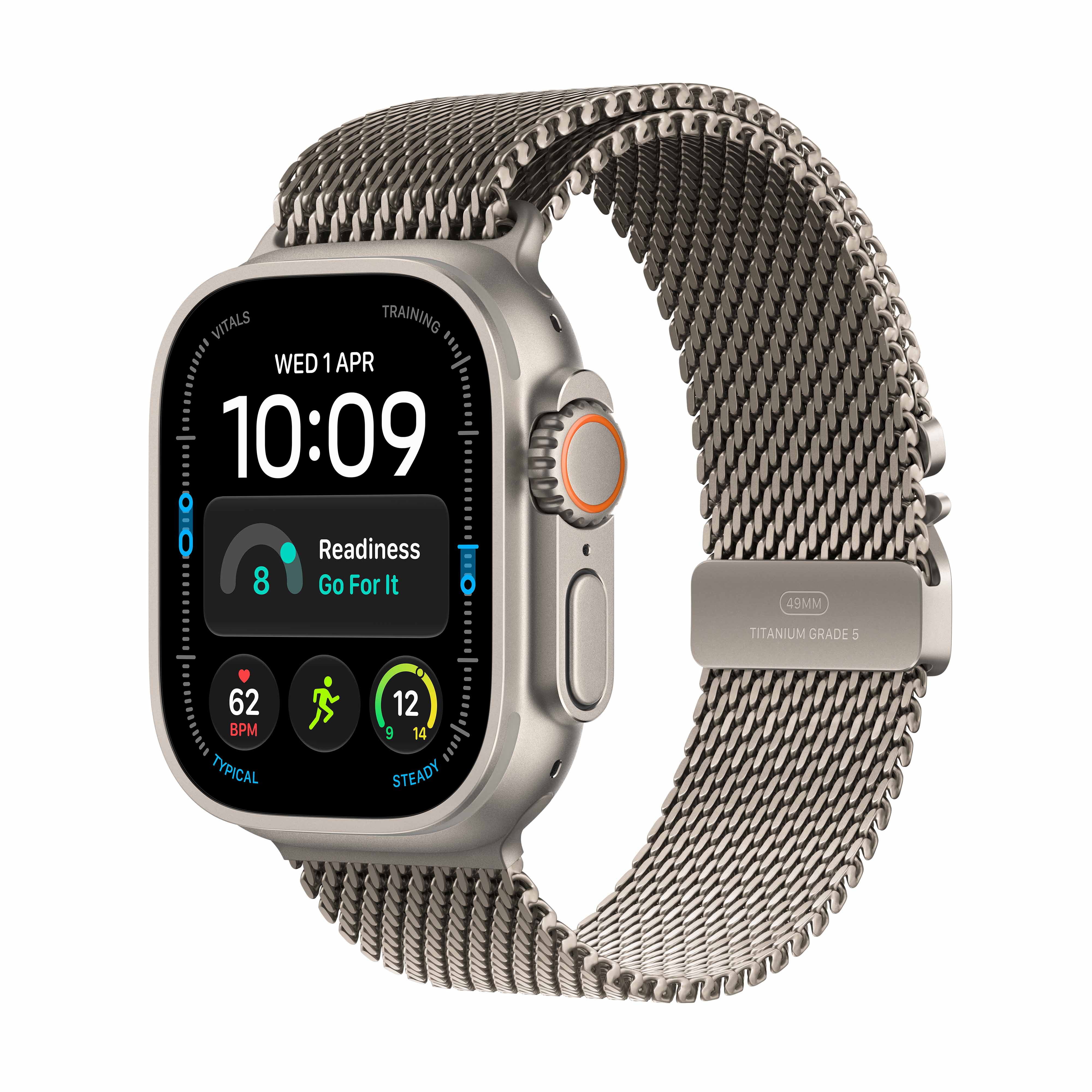 Apple Watch Ultra 4 - Natural Titanium Case with Natural Titanium Milanese Loop