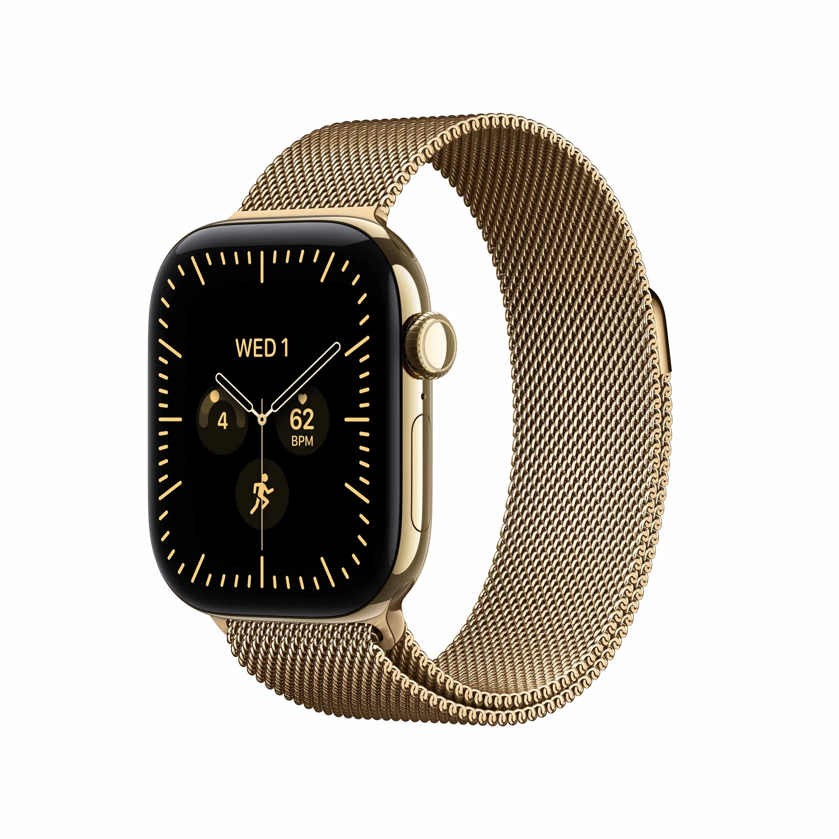 Apple Watch Series 12 - Radiant Gold Titanium Case with Radiant Gold Milanese Loop